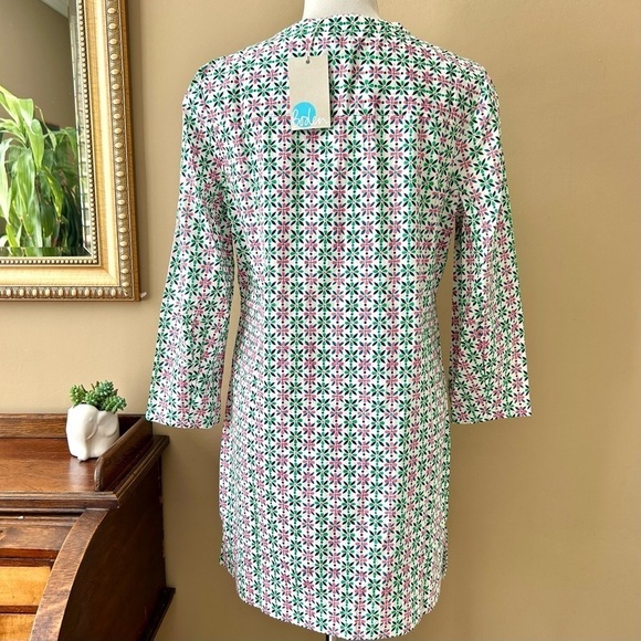 Boden Roberta Kaftan in Ivory Plumeria Dress Tunic Beach Cover Up Size 8 NWT - Picture 6 of 12